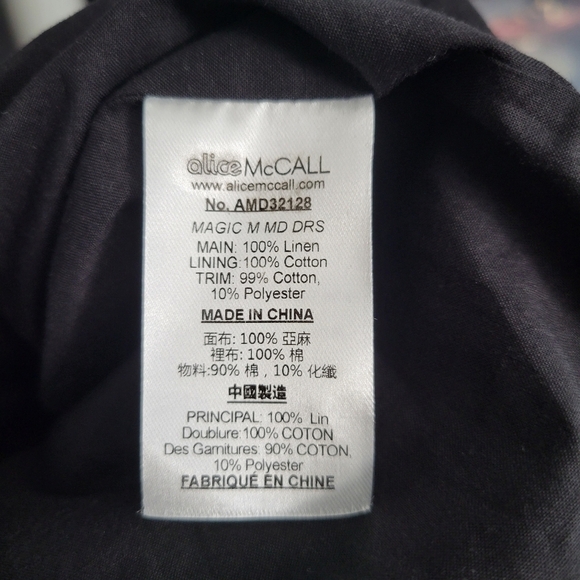 Alice McCall Black Magic Moments Linen Midi Dress NWT - Picture 15 of 15